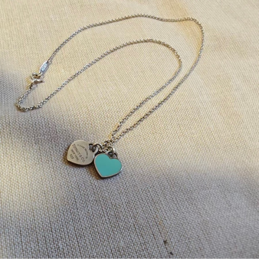 Tiffany & Co. Silver Necklace with Turquoise Heart